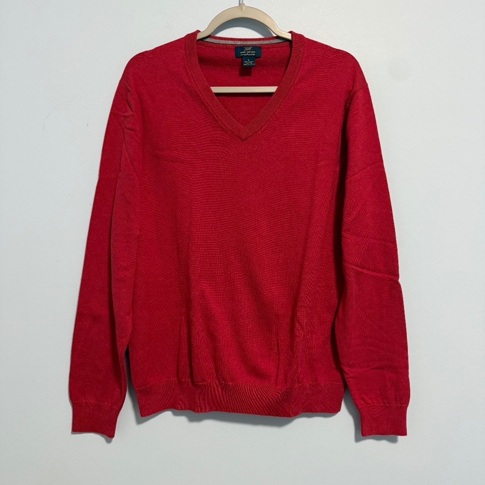 Brooks Brothers “346” Men’s 100% Supima Cotton Red Pullover Size‎ L